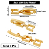 SUNNYCLUE 9Pcs Brass Fold Over Clasps KK-SC0004-06G-2