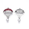 Balloon Enamel Pin with Crystal Rhinestone JEWB-N007-109-2