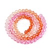 Gradient Color Baking Painted Glass Bead Strands X-DGLA-A039-T6mm-A04-2