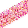 Baking Paint Transparent Glass Beads Strands DGLA-A035-T4mm-A12-1