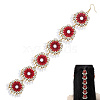 Retro Flower Alloy & Glass & ABS Plastic Hair Accessories EJEW-WH20018-02A-1