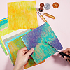 50 Sheets 10 Colors Adhesive Glitter Origami Paper DIY-WH0491-86-3