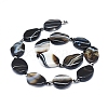 Natural Black Agate Beads Strands G-L544-011B-3