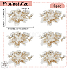 3D Flower Shape Milk Silk Fabrics Embroidery Applqiues PATC-WH0012-27-2