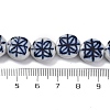 Handmade Blue and White Porcelain Beads Strands PORC-I027-15B-4