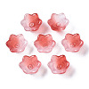 Transparent Two Tone Spray Painted Glass Beads GLAA-Q089-002B-006-2