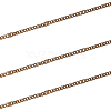 Soldered Brass Coated Iron Curb Chains CH-CJ0001-01A-AB-4