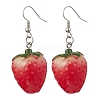 4 Pairs 4 Styles Resin Fruit Dangle Earrings EJEW-TA00580-4