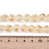 Handmade Gold Foil Glass Beads Strands FOIL-N029-04A-4
