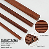 Olycraft 4 Style Waxed Round Wooden Sticks WOOD-OC0002-82-4