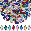 Gorgecraft 240Pcs 8 Colors Rhombus Glass Cabochons GGLA-GF0002-02-1