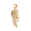 Brass Micro Pave Cubic Zirconia Pendants X-KK-A161-19G-2