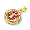 Rack Plating Brass Micro Pave Cubic Zirconia Pendants KK-B091-22G-05-2