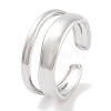 Non-Tarnish 304 Stainless Steel Open Cuff Rings for Women RJEW-K273-15P-1