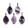 Natural Amethyst Pendants G-S364-076A-02-2