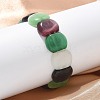 Handmade Lampwork Beaded Stretch Bracelets for Men Women BJEW-G738-01A-06-2