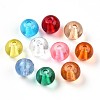 Baking Painted Transparent Glass Beads DGLA-Q022-6mm-M-2