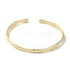 Brass Open Cuff Bangles for Women BJEW-C070-05G-3