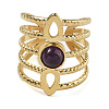 Natural Amethyst Finger Rings RJEW-U027-08G-05-2