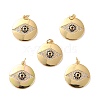 Brass Micro Pave Cubic Zirconia Pendants ZIRC-P092-008G-RS-1