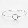 Tarnish Resistant 304 Stainless Steel Bangles STAS-N084-04-2