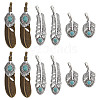 SUNNYCLUE 12Pcs 3 Styles Tibetan Style Alloy Big Pendants FIND-SC0003-63-1