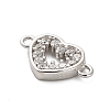 925 Sterling Silver Micro Pave Cubic Zirconia Connector Charms STER-U009-03P-02-2