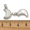 Rack Plating Brass Natural White Shell Pendants LS-KK-U025-06P-01-3