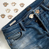 GOMAKERER 16Pcs 4 Colors Cat's Paw Print Alloy Button Pins for Jeans BUTT-GO0002-06-3