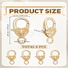 6Pcs Tibetan Style Heart Lobster Claw Clasps FIND-LP0007-54-2