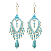 Handmade Glass Beads Chandelier Earrings EJEW-MZ00312-2