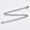 Brass Cable Chains Necklace Making LS-MAK-N029-01B-4