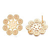 Brass Stud Earring Findings KK-N232-334LG-2