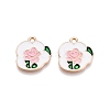 Valentine's Day Theme Alloy Enamel Pendants ENAM-T020-50C-02-1