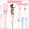 Bowknot Print Transparent PE Cone Flower Sleeves ABAG-FZC0002-001F-3