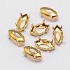 Horse Eye Brass Sew on Prong Settings X-KK-N0084-A03-7x15G-1