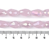 Opaque Solid Color Electroplate Glass Beads Strands EGLA-N013-J6mm-B01-4