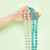 SUPERFINDINGS 4 Strands 2 Colors Ocean Theme Synthetic Turquoise Beads Strands G-FH0001-93-3