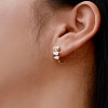 Teardrop 925 Sterling Silver Micro Pave Cubic Zirconia Stud Earrings for Woman EJEW-Q384-02G-2