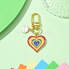 Rainbow Color Alloy Enamel Pendant Decorations HJEW-YW00001-04-1