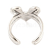 Brass Heart Open Cuff Rings RJEW-Q781-13P-3