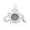 Tableware/Teapot Platinum Plated Alloy Resin Pendants PALLOY-J610B-02P-2