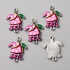 Zinc Alloy Enamel Connector Charms FIND-WH0136-19C-1
