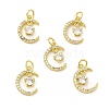 Brass Micro Pave Cubic Zirconia Pendants KK-E068-VB419-2