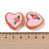 Handmade Heart Lampwork Beads Strands LAMP-P069-04B-08-4