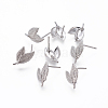 Brass Stud Earring Findings KK-F738-43P-1