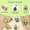 5Pcs 5 Style Avocado Enamel Pins JEWB-SZ0001-72-3