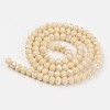 Electroplate Opaque Solid Color Glass Beads Strands X1-EGLA-A034-P8mm-L14-2