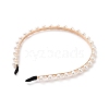 Plastic Imitation Pearls Hair Bands OHAR-PW0007-19H-2