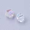 Electroplate Crystal Glass Bicone Beads GGLA-F026-B01-1